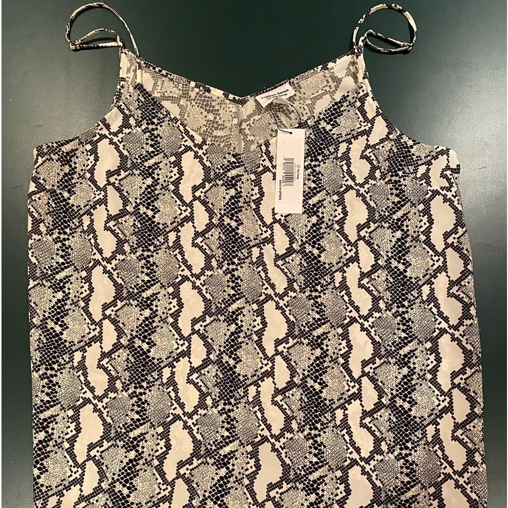 Snakeskin Python Print Black White Cami NEW Large - Picture 6 of 10